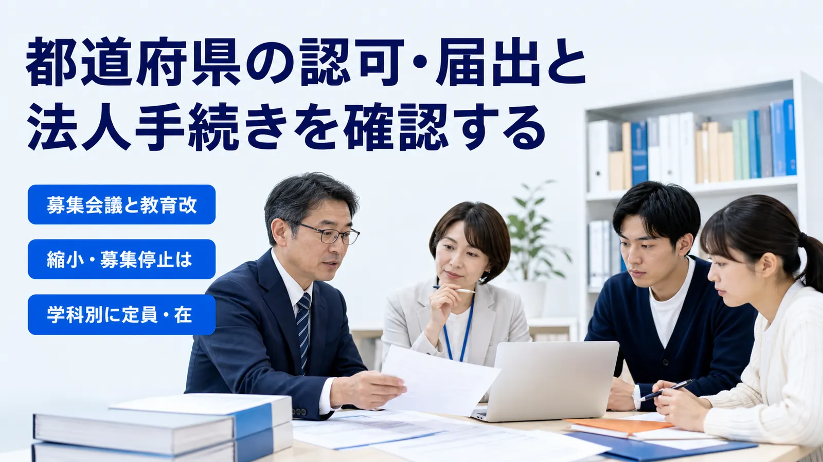 都道府県の認可・届出と法人手続きを確認する