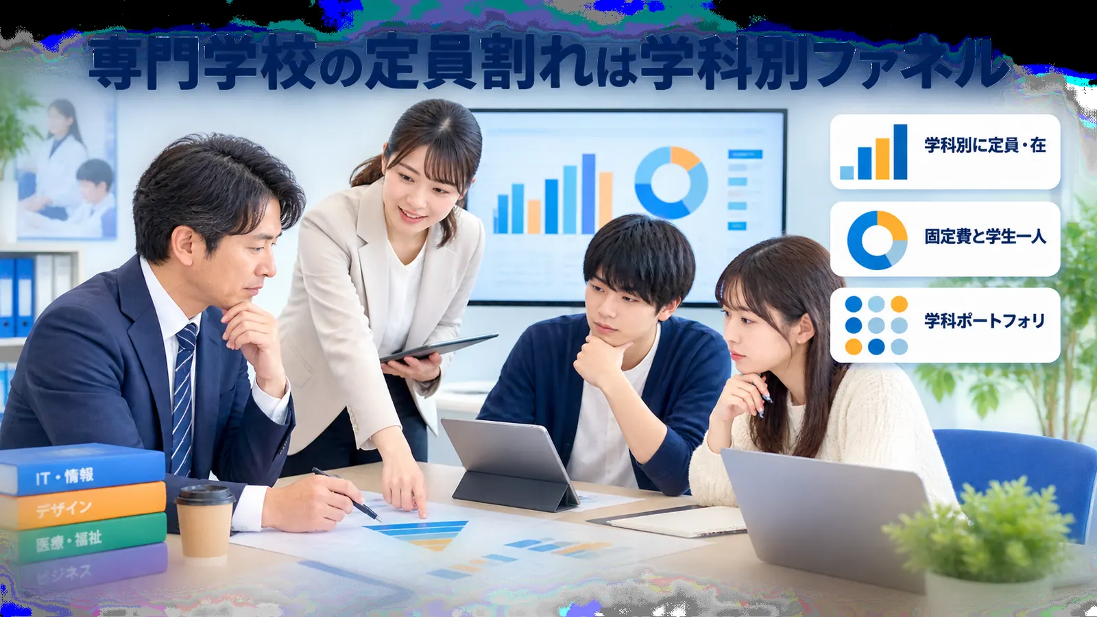 専門学校の定員割れは学科別ファネル