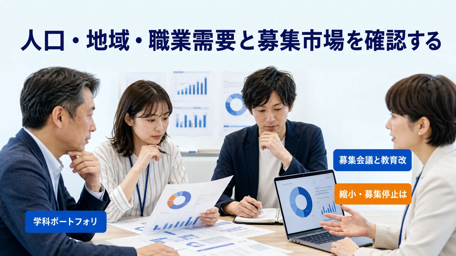 人口・地域・職業需要と募集市場を確認する