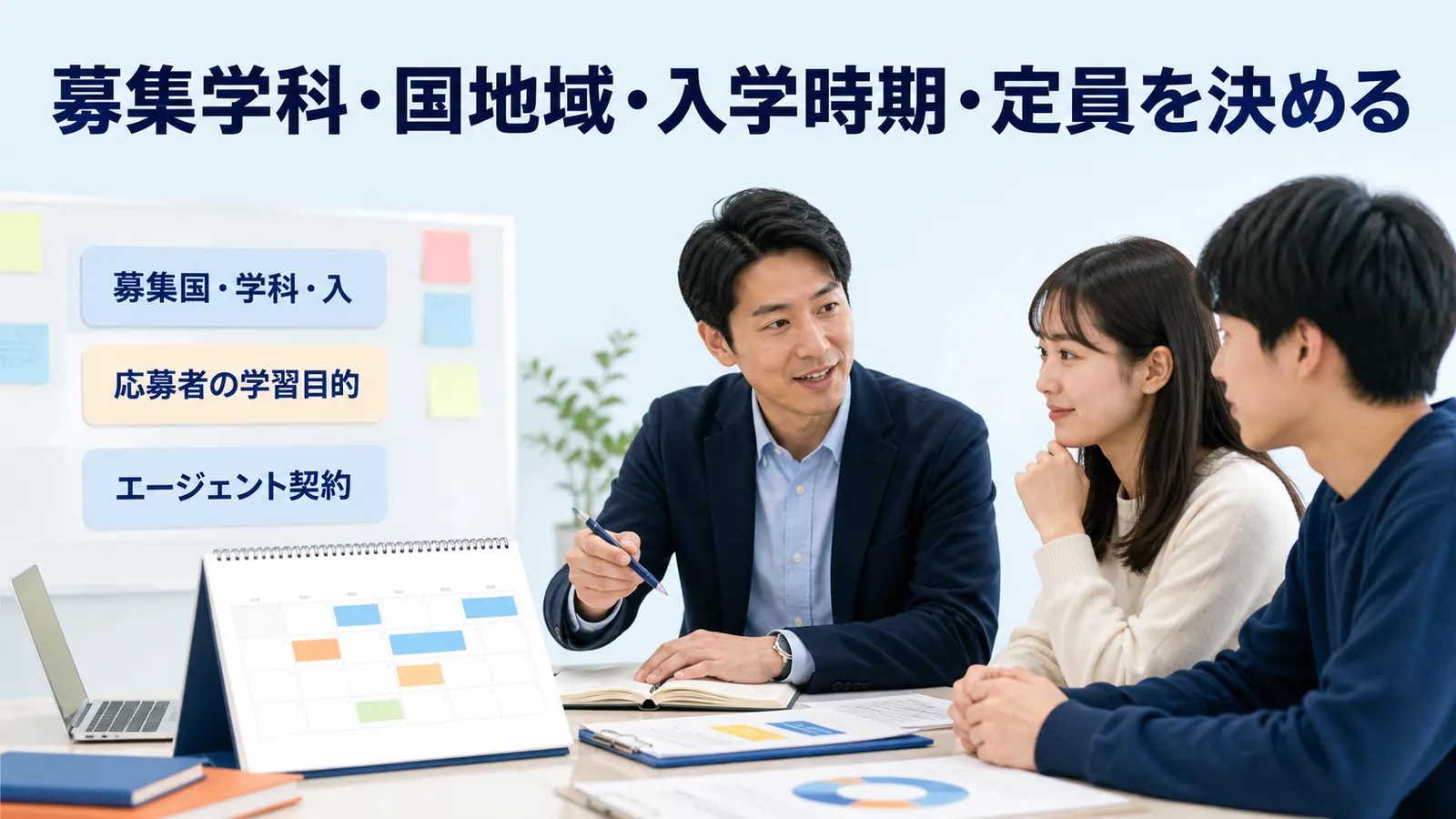 募集学科・国地域・入学時期・定員を決める