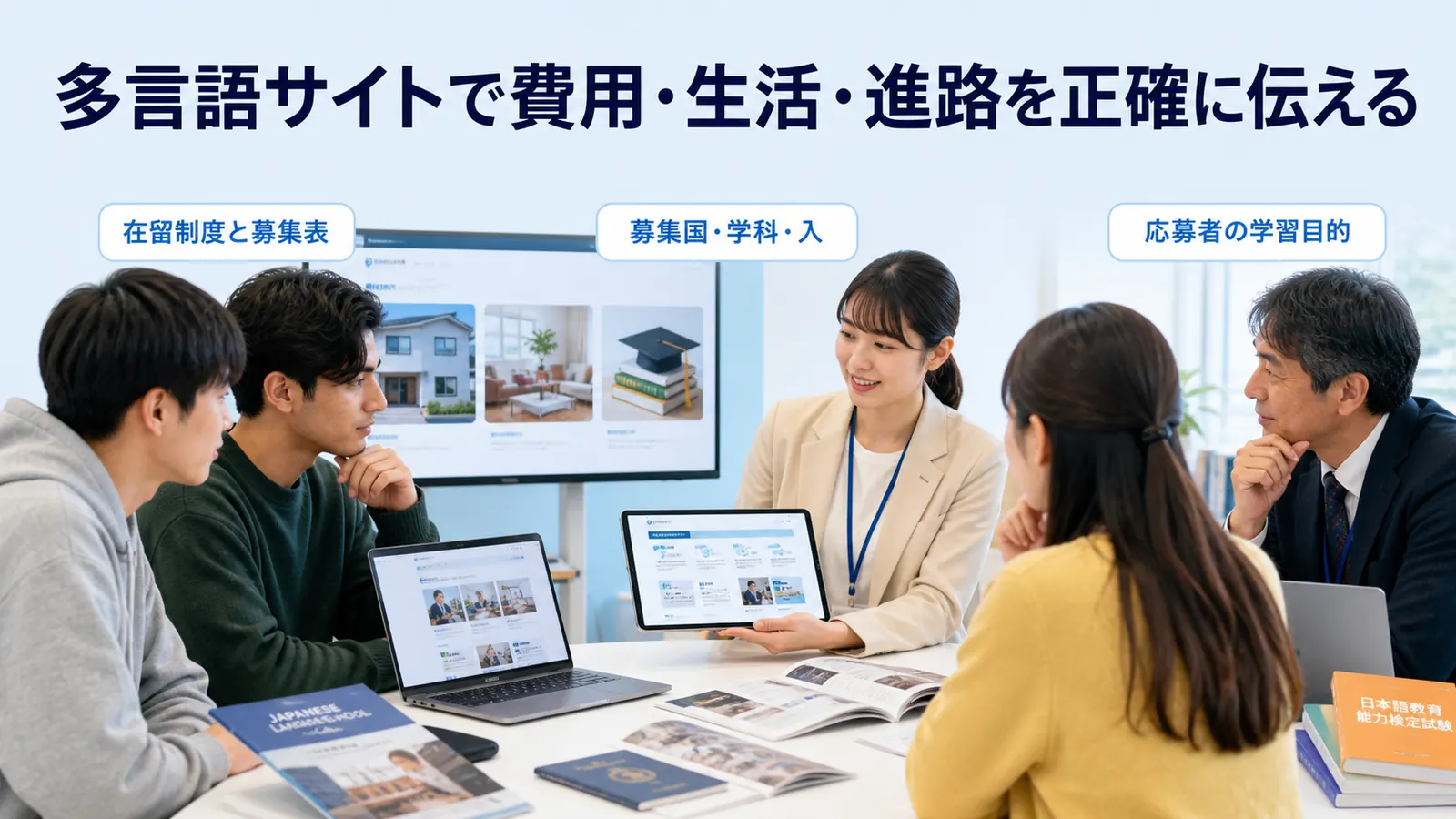 多言語サイトで費用・生活・進路を正確に伝える
