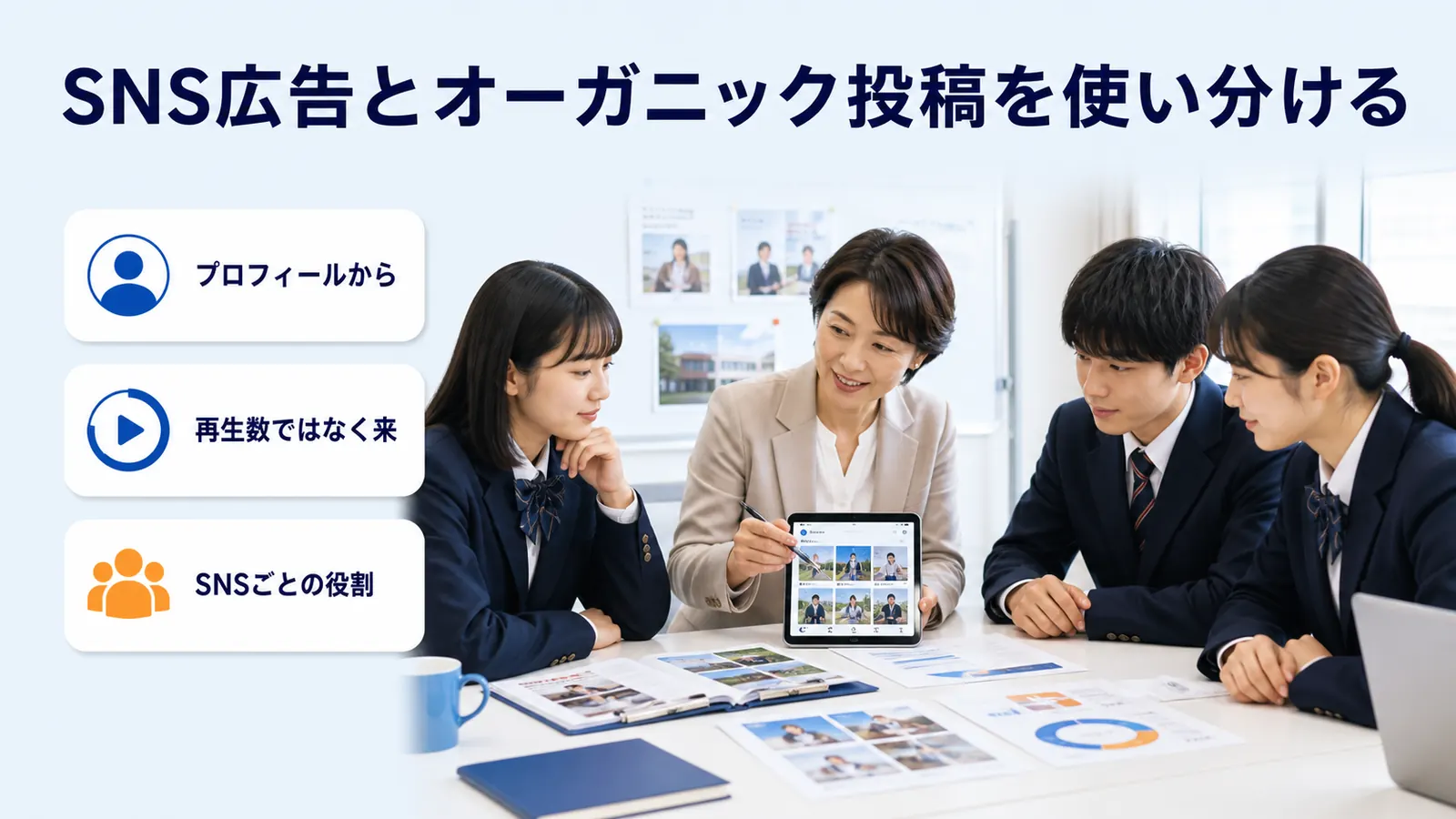 SNS広告とオーガニック投稿を使い分ける