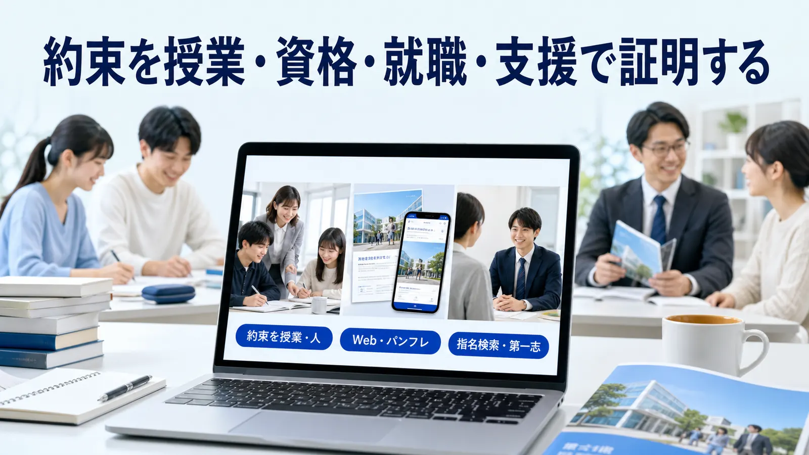 約束を授業・資格・就職・支援で証明する