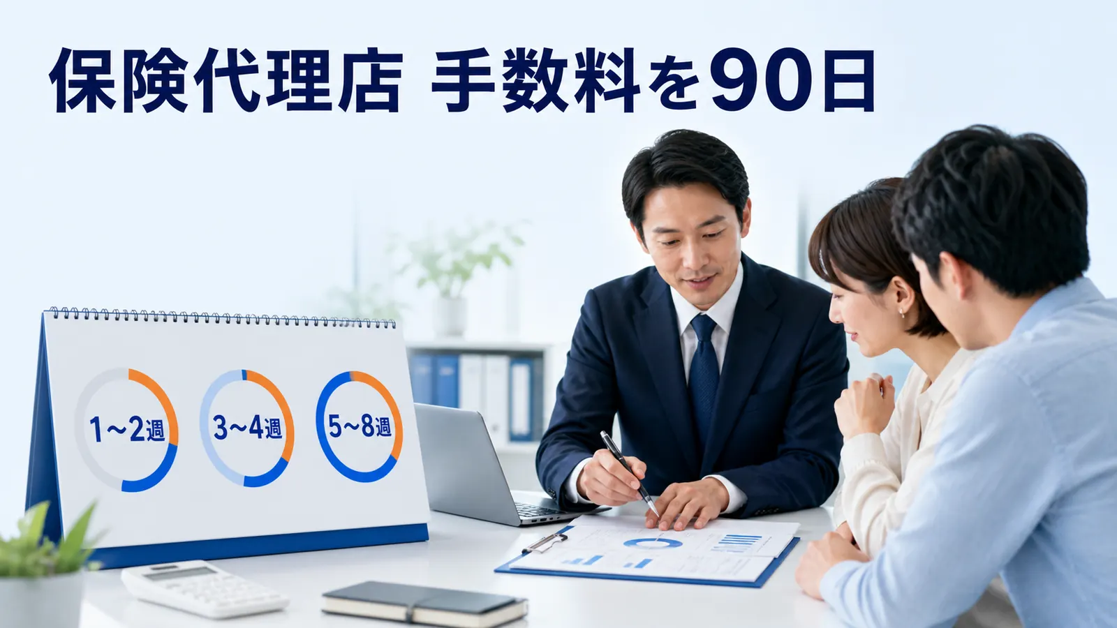 保険代理店 手数料を90日