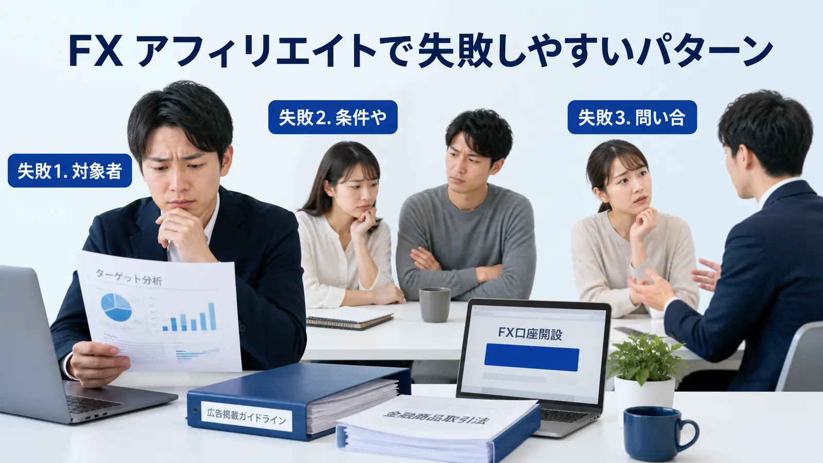 FX アフィリエイトで失敗しやすいパターン