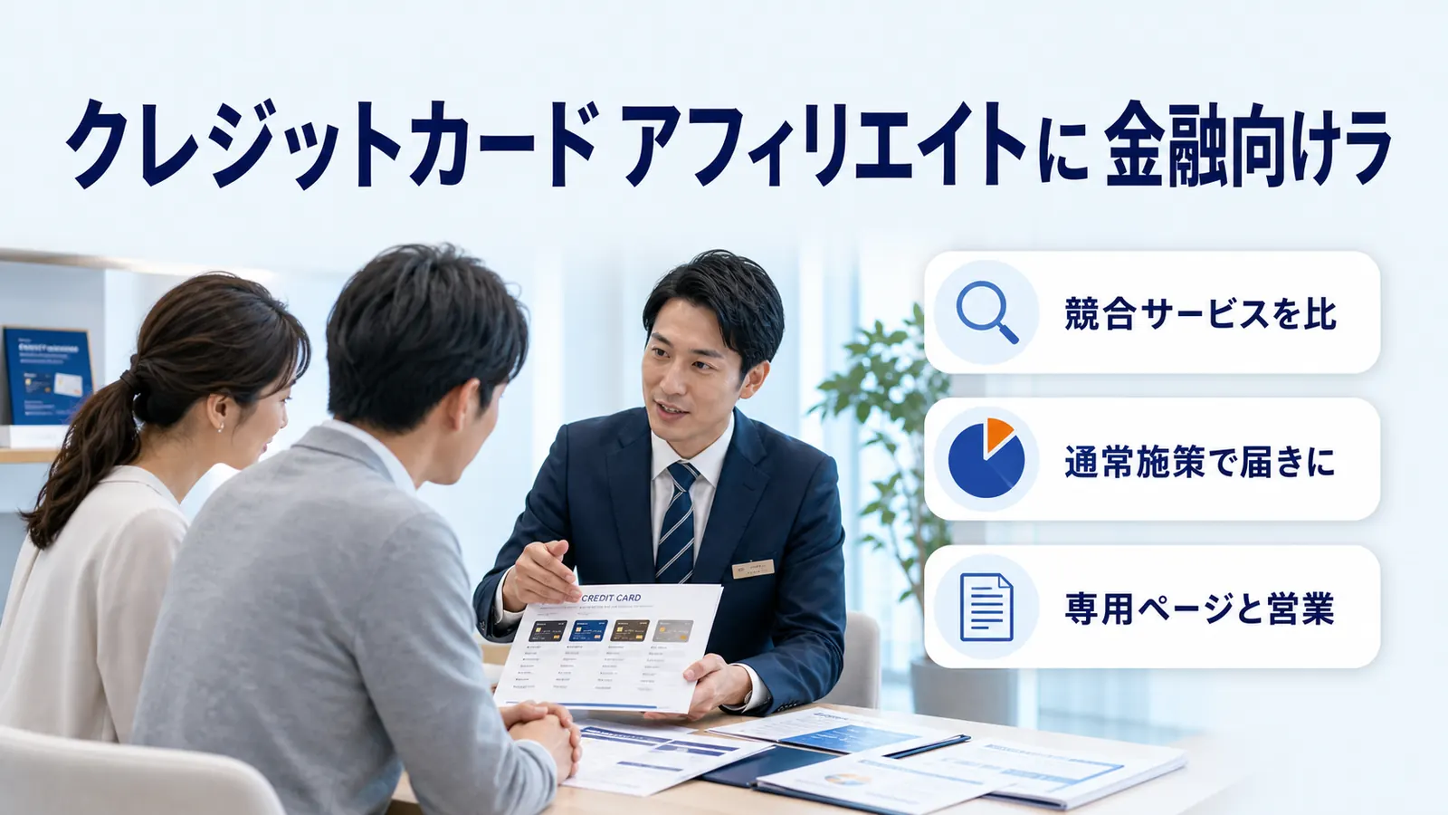 クレジットカード アフィリエイトに金融向けラ