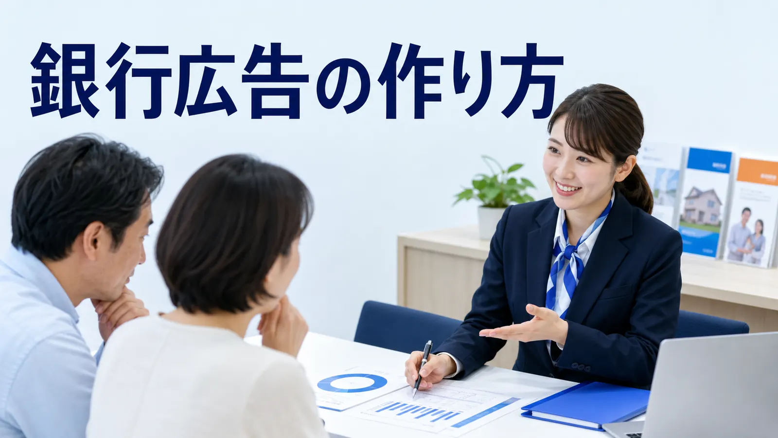 銀行広告の作り方を内容別のオリジナル構図で整理した図解