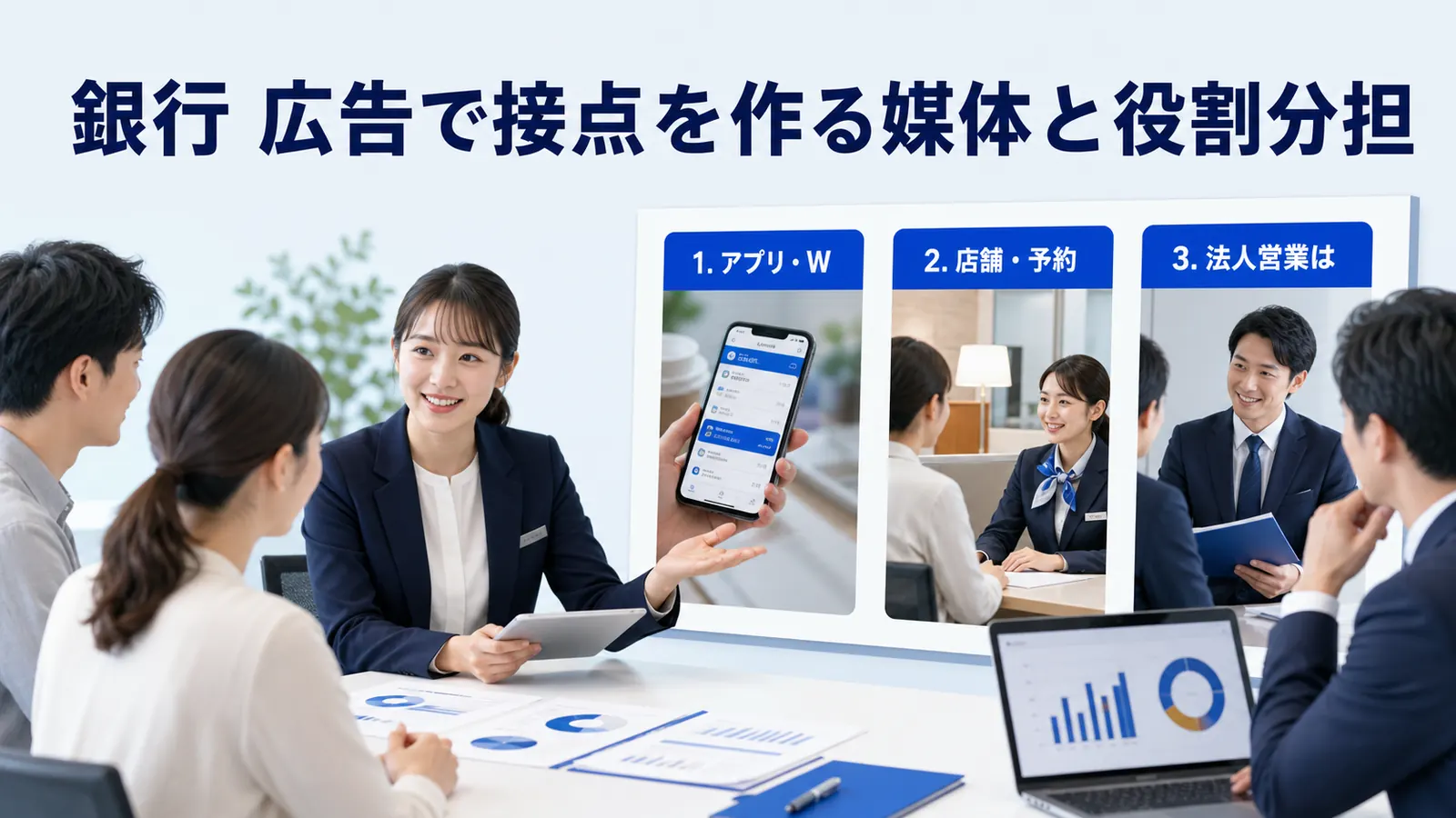 銀行 広告で接点を作る媒体と役割分担