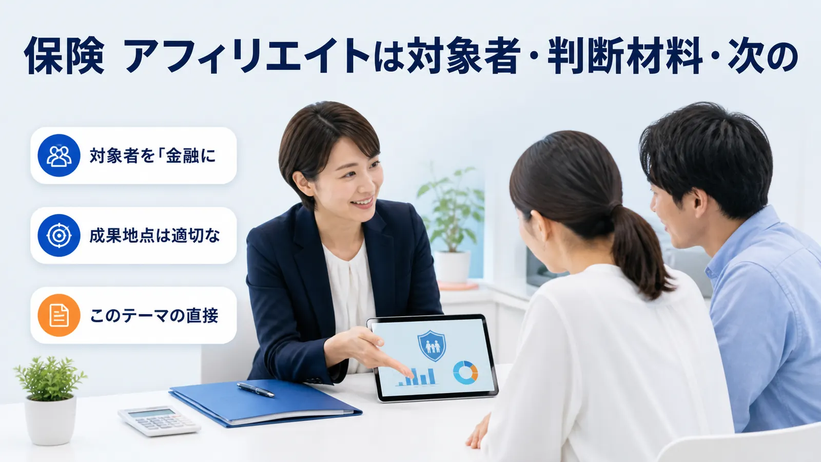 保険 アフィリエイトは対象者・判断材料・次の