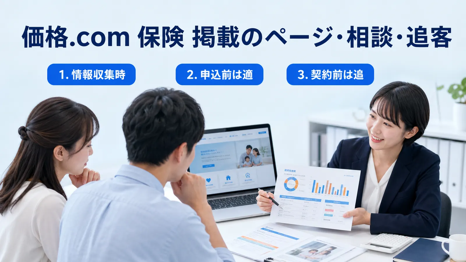 価格.com 保険 掲載のページ・相談・追客