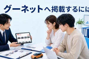 グーネットへ掲載するにはを内容別のオリジナル構図で整理した図解