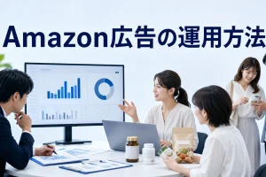 Amazon広告の運用方法を内容別のオリジナル構図で整理した図解