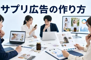 サプリ広告の作り方を内容別のオリジナル構図で整理した図解