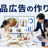 食品広告の作り方を内容別のオリジナル構図で整理した図解