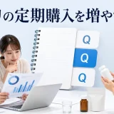 サプリの定期購入を増やす方法を内容別のオリジナル構図で整理した図解