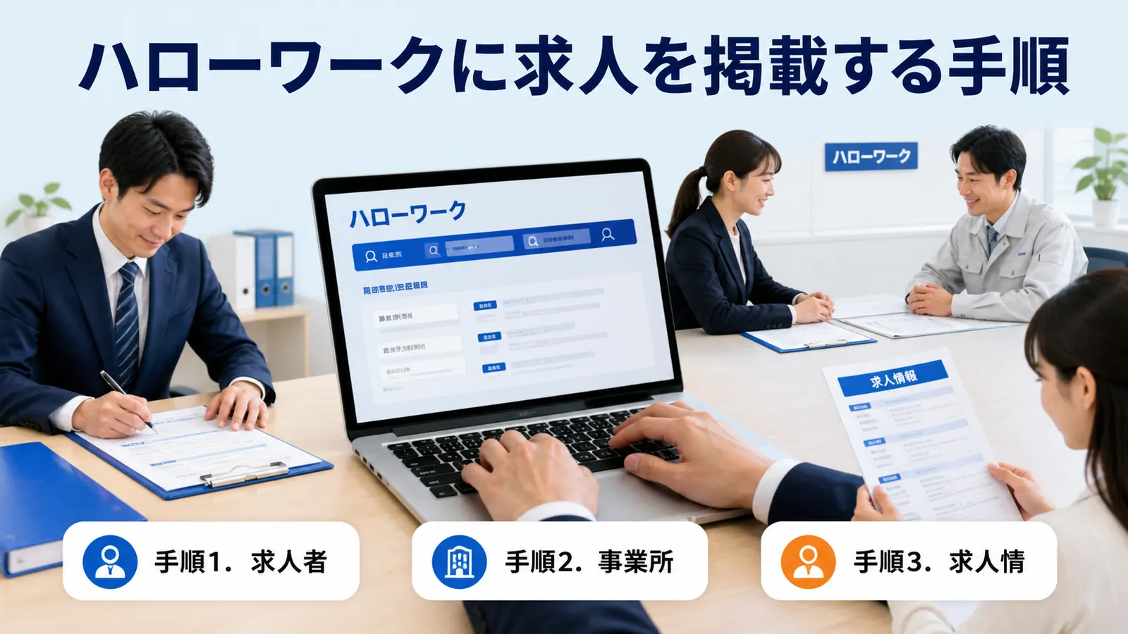ハローワークに求人を掲載する手順