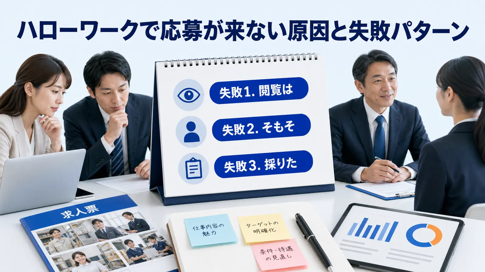 ハローワークで応募が来ない原因と失敗パターン