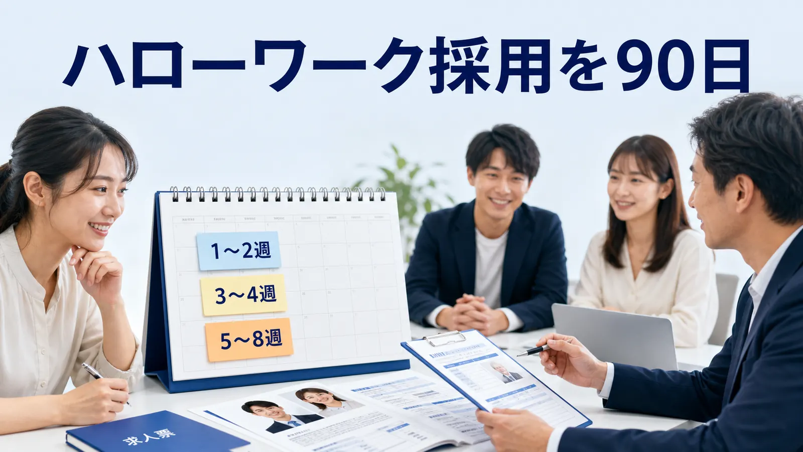 ハローワーク採用を90日