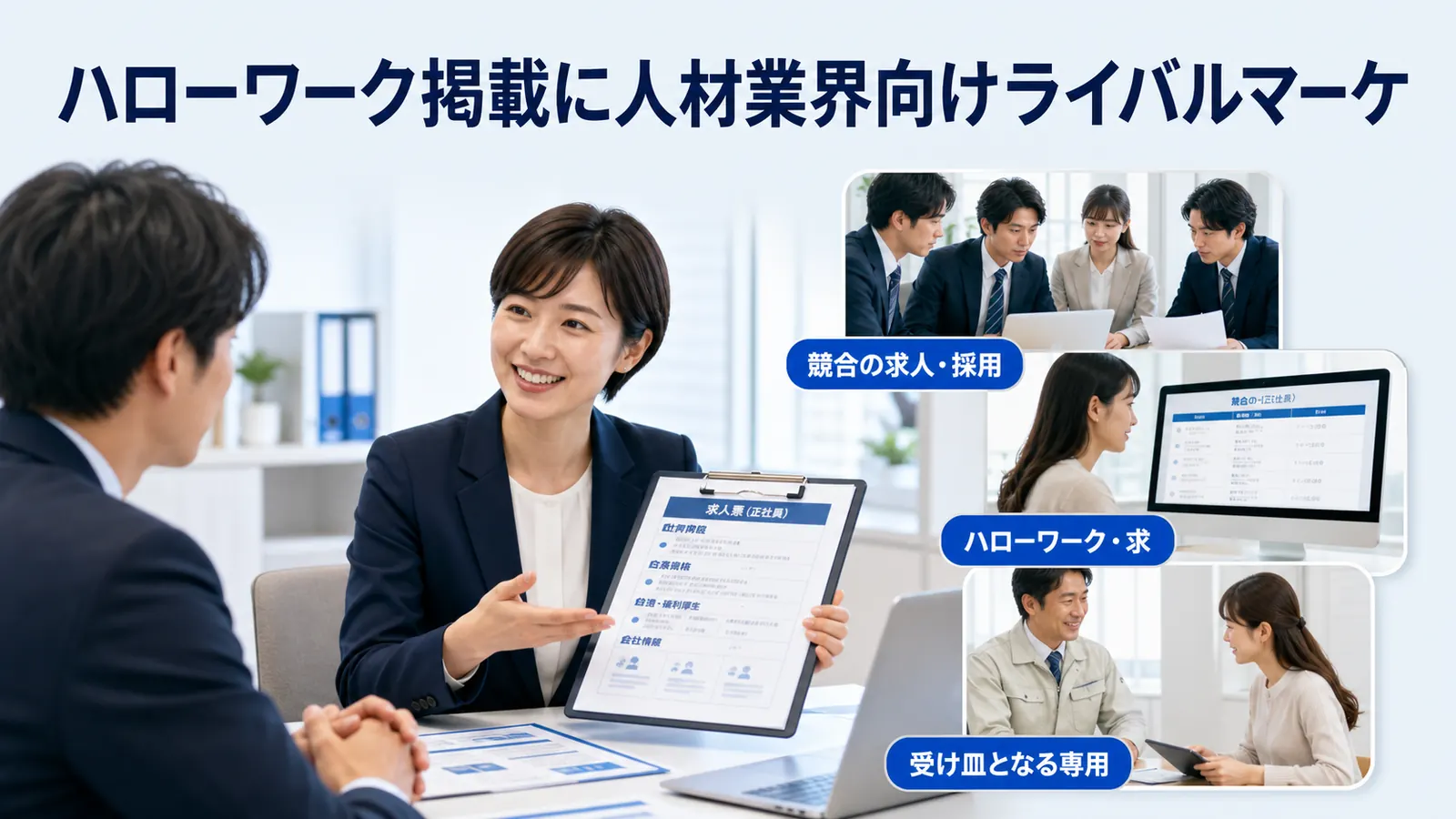 ハローワーク掲載に人材業界向けライバルマーケ