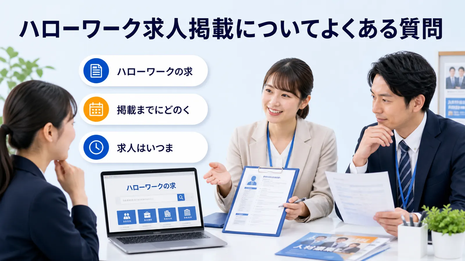 ハローワーク求人掲載についてよくある質問