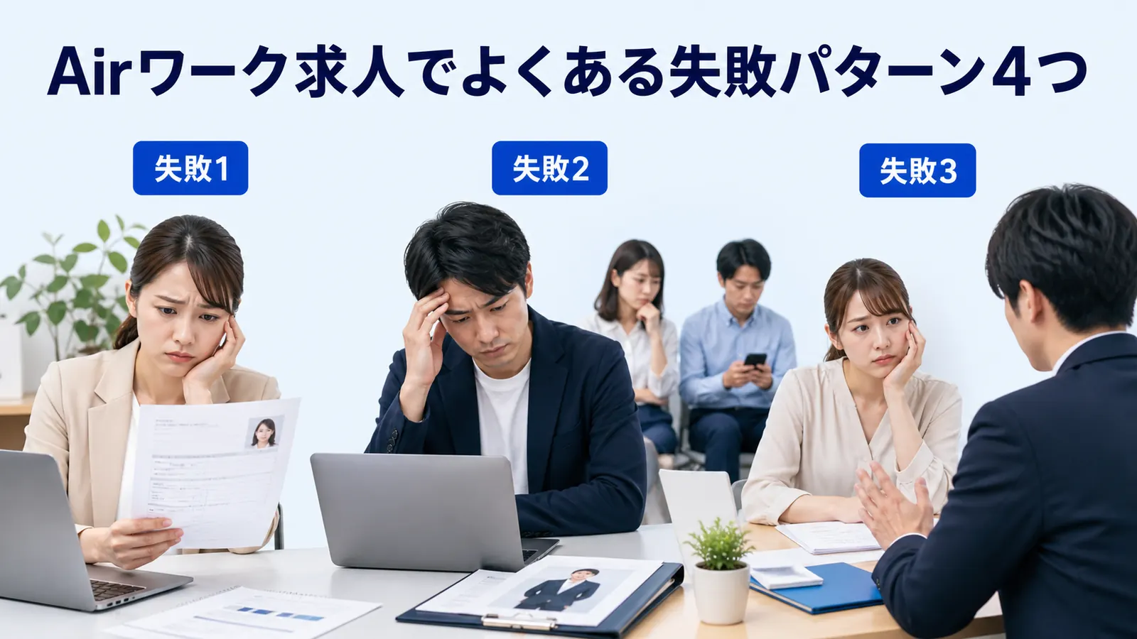 Airワーク求人でよくある失敗パターン4つ