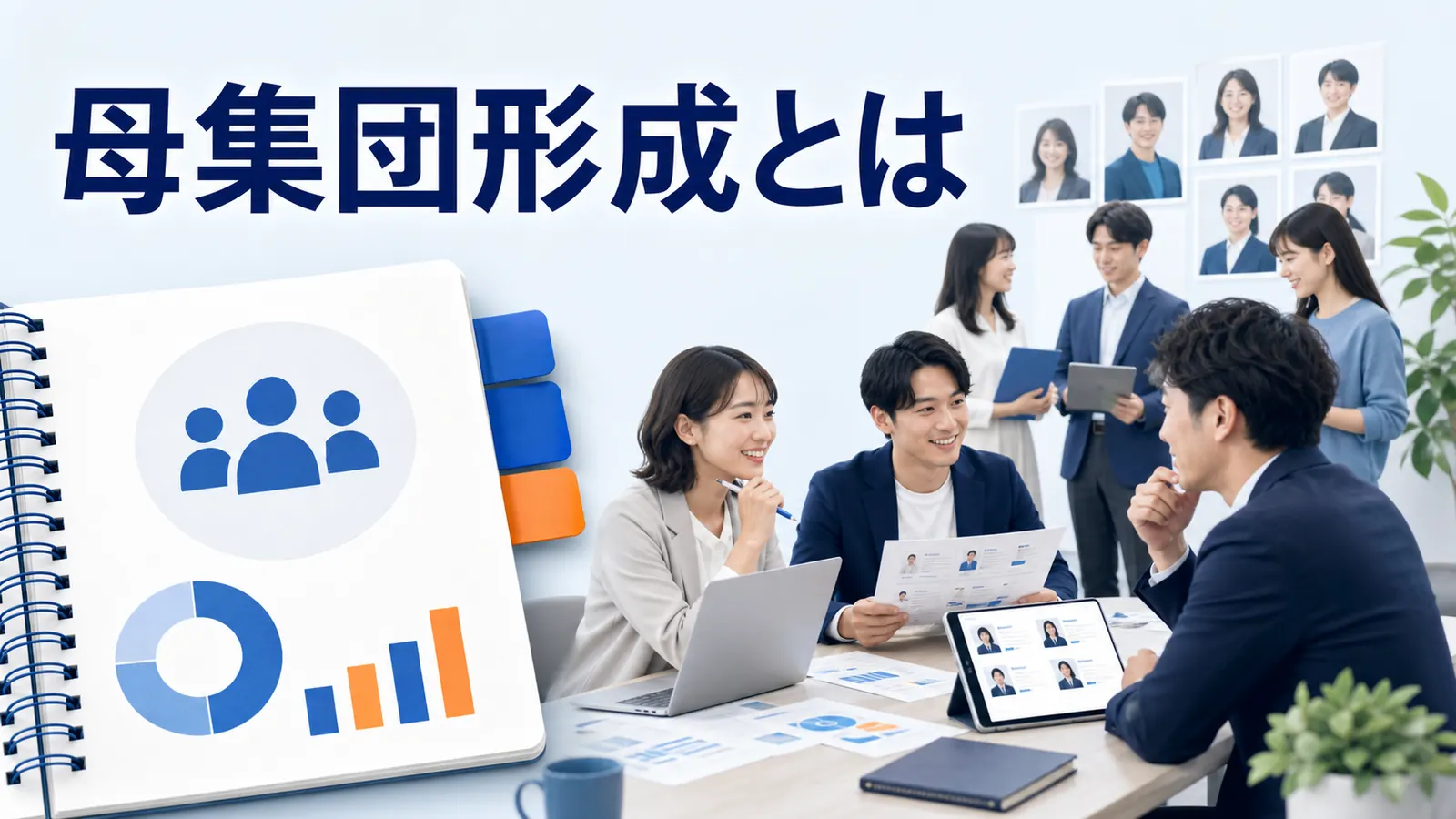 母集団形成とはを内容別のオリジナル構図で整理した図解