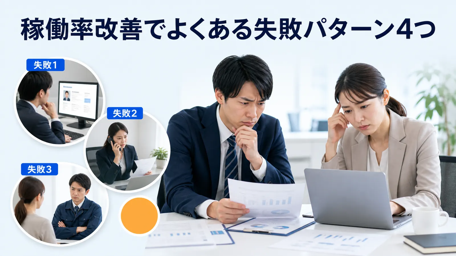 稼働率改善でよくある失敗パターン4つ