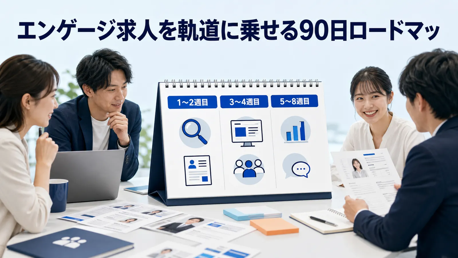 エンゲージ求人を軌道に乗せる90日ロードマッ