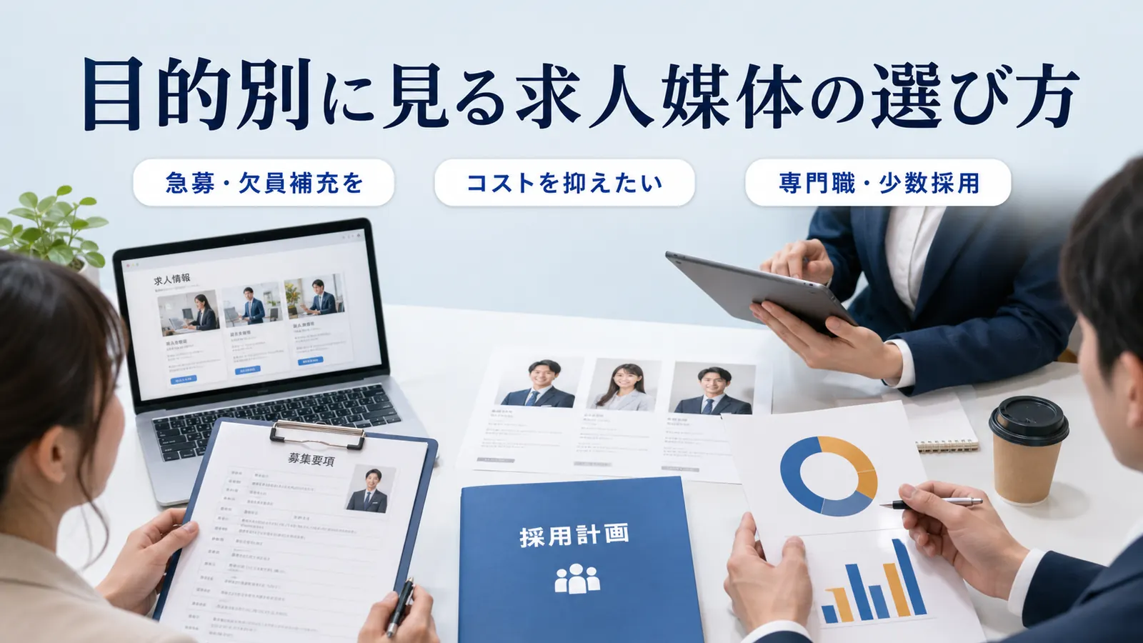 目的別に見る求人媒体の選び方