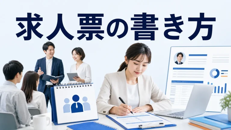 求人票の書き方を内容別のオリジナル構図で整理した解説画像