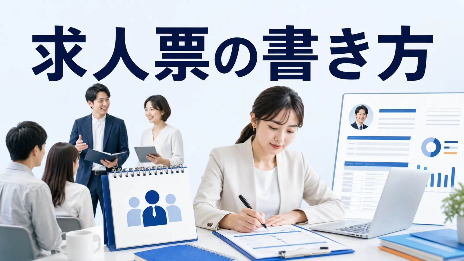 求人票の書き方を内容別のオリジナル構図で整理した解説画像