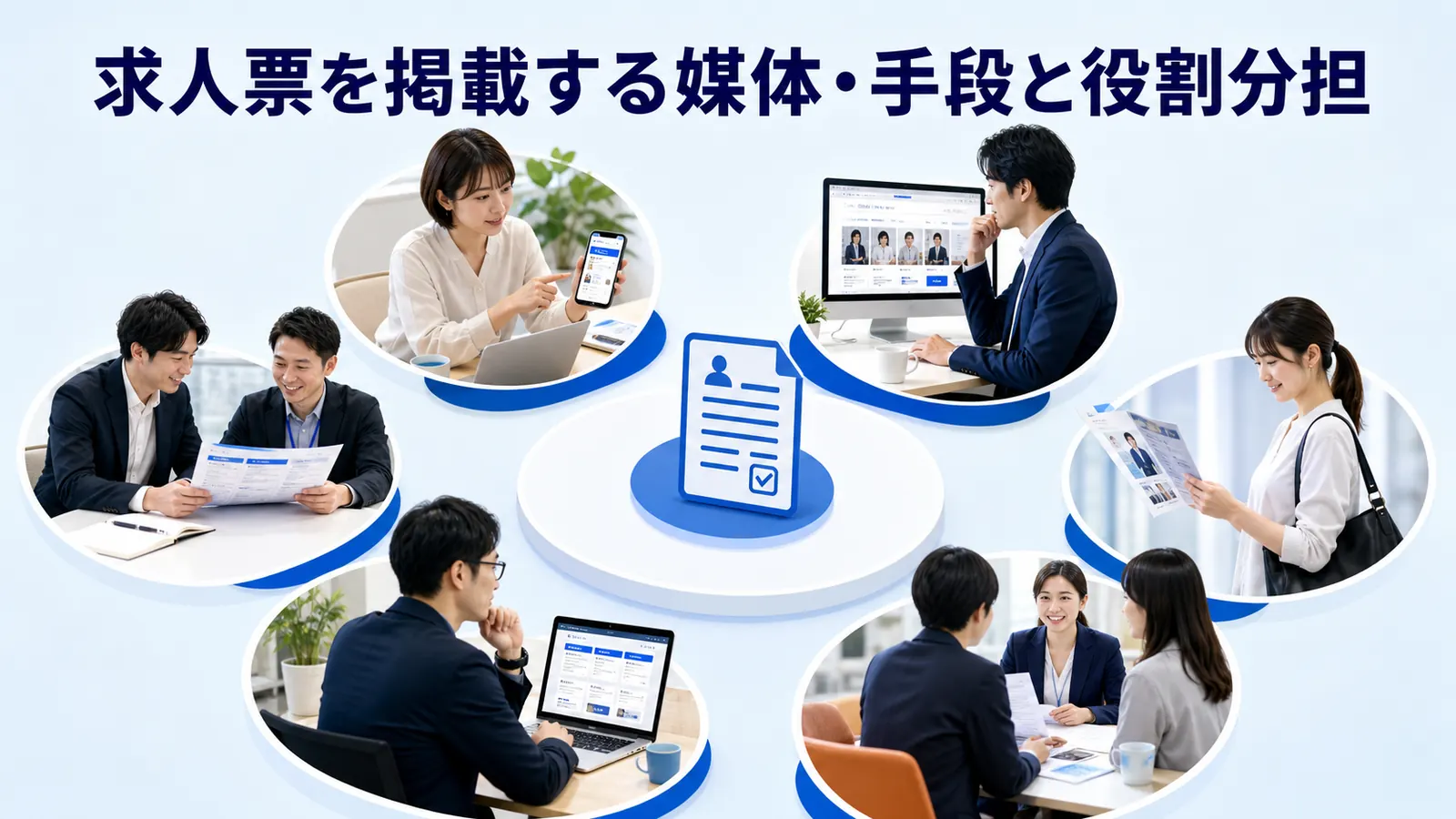 求人票を掲載する媒体・手段と役割分担
