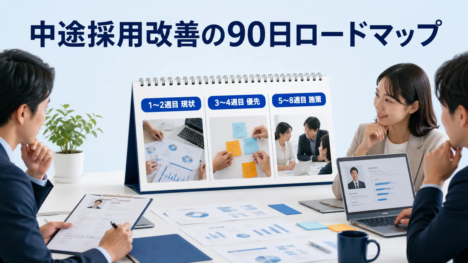 中途採用改善の90日ロードマップ