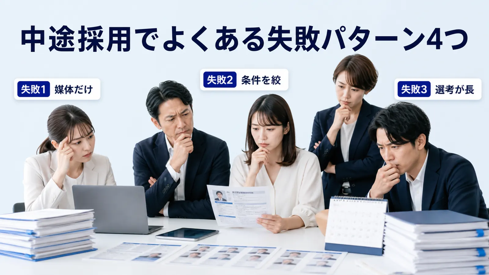中途採用でよくある失敗パターン4つ