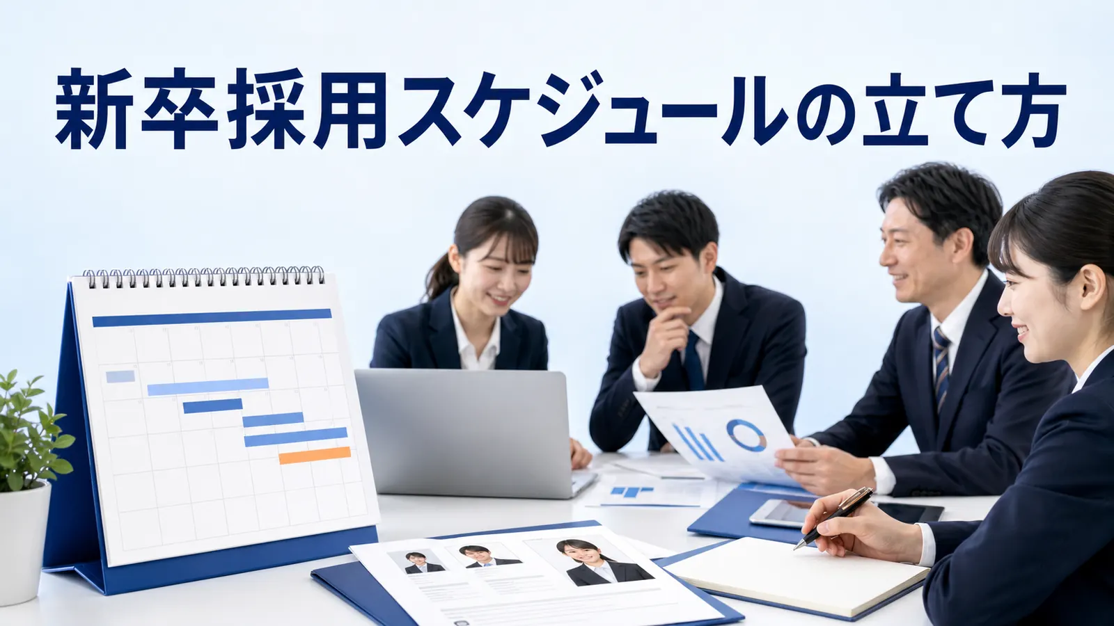 新卒採用スケジュールの立て方を内容別のオリジナル構図で整理した解説画像