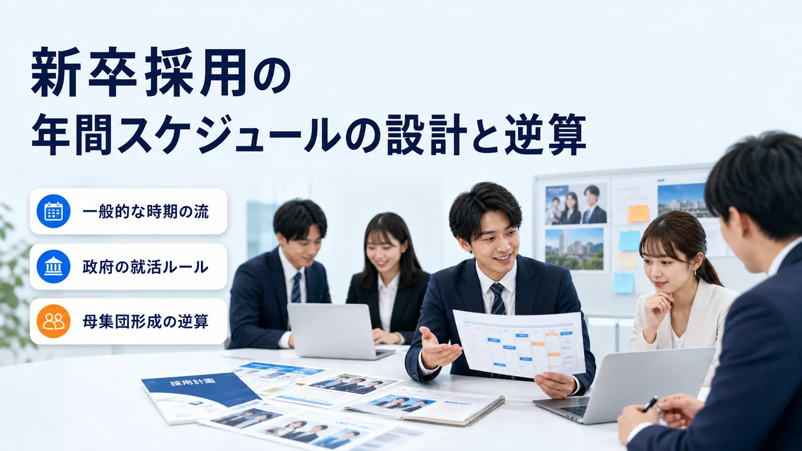 新卒採用の年間スケジュールの設計と逆算
