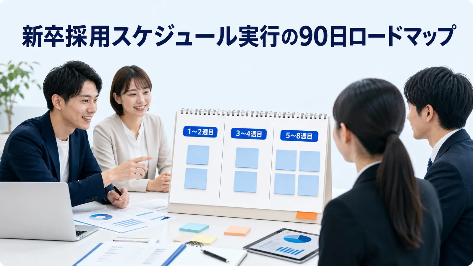新卒採用スケジュール実行の90日ロードマップ