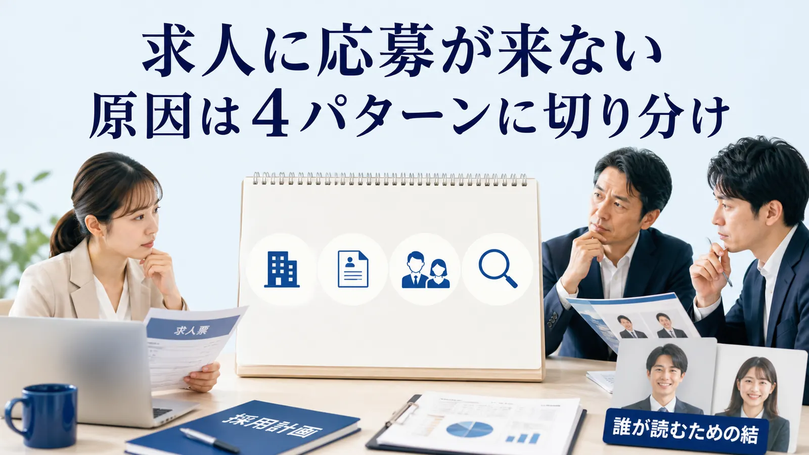 求人に応募が来ない原因は4パターンに切り分け