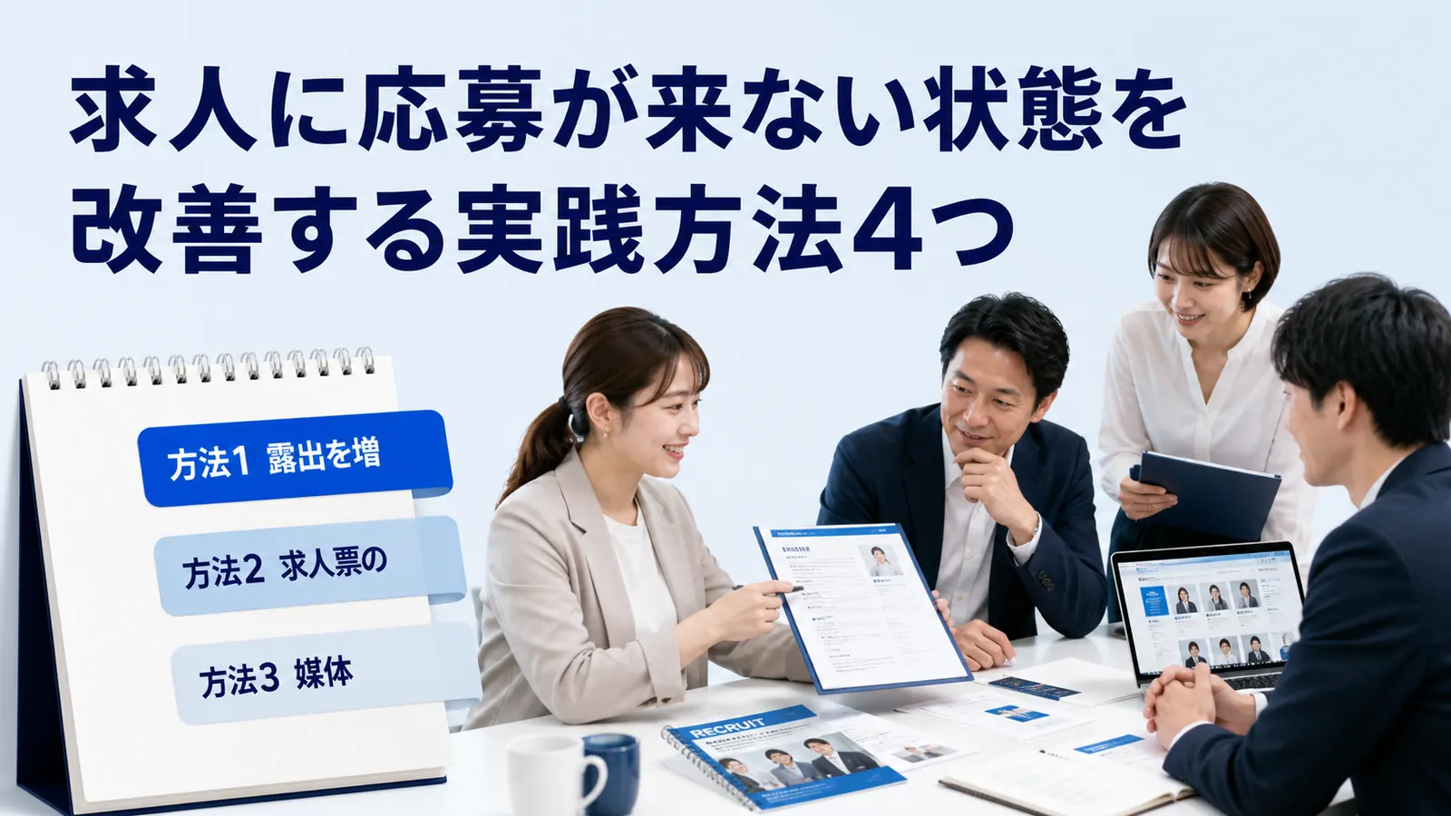 求人に応募が来ない状態を改善する実践方法4つ