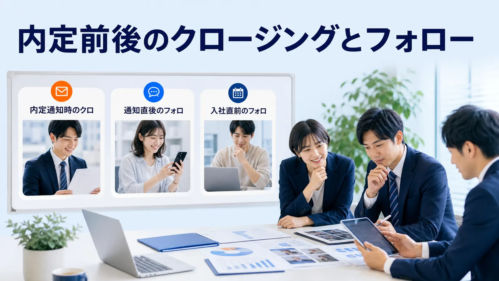 内定前後のクロージングとフォロー