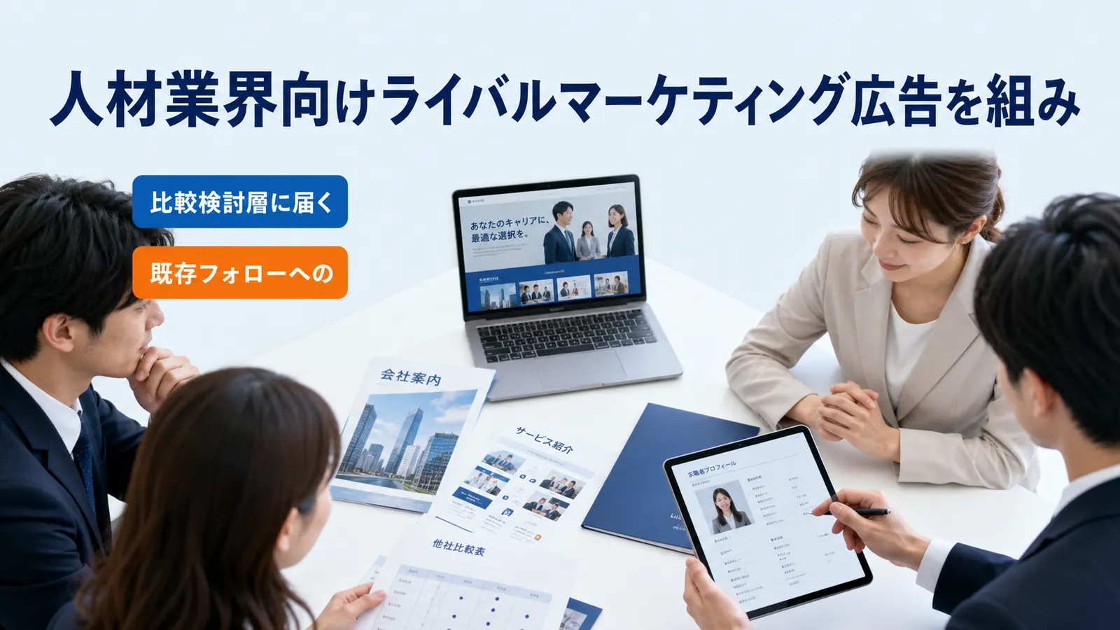 人材業界向けライバルマーケティング広告を組み