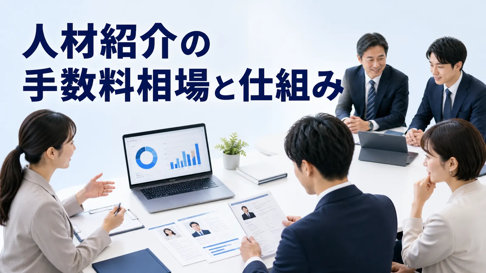 人材紹介の手数料相場と仕組みを内容別のオリジナル構図で整理した解説画像