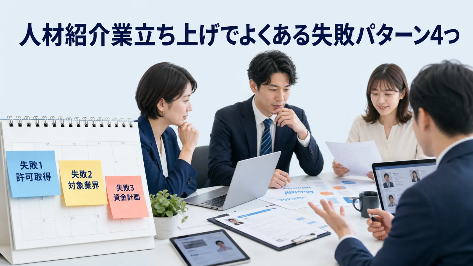 人材紹介業立ち上げでよくある失敗パターン4つ