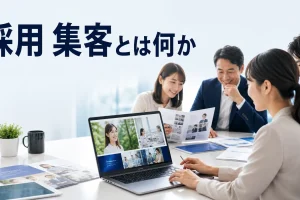 採用 集客とは何かを内容別のオリジナル構図で整理した解説画像