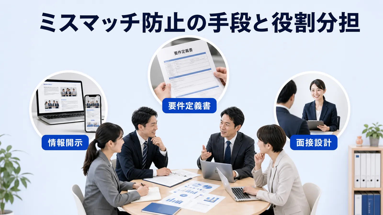 ミスマッチ防止の手段と役割分担