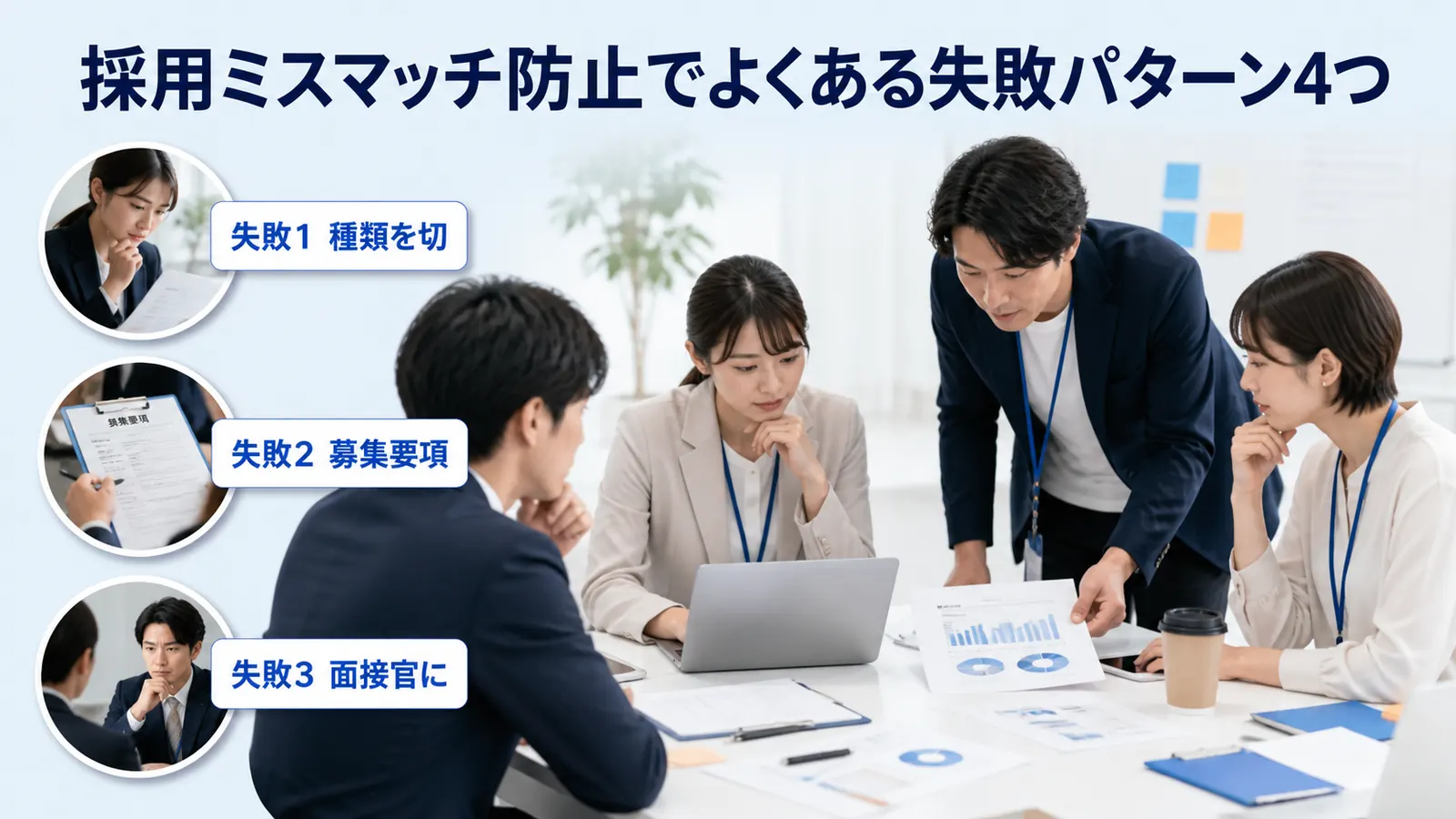 採用ミスマッチ防止でよくある失敗パターン4つ