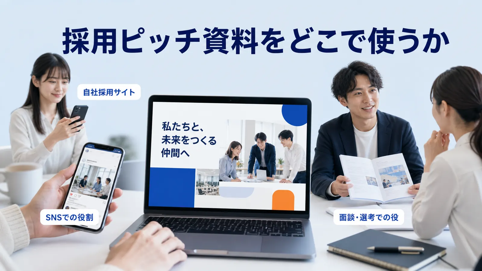 採用ピッチ資料をどこで使うか
