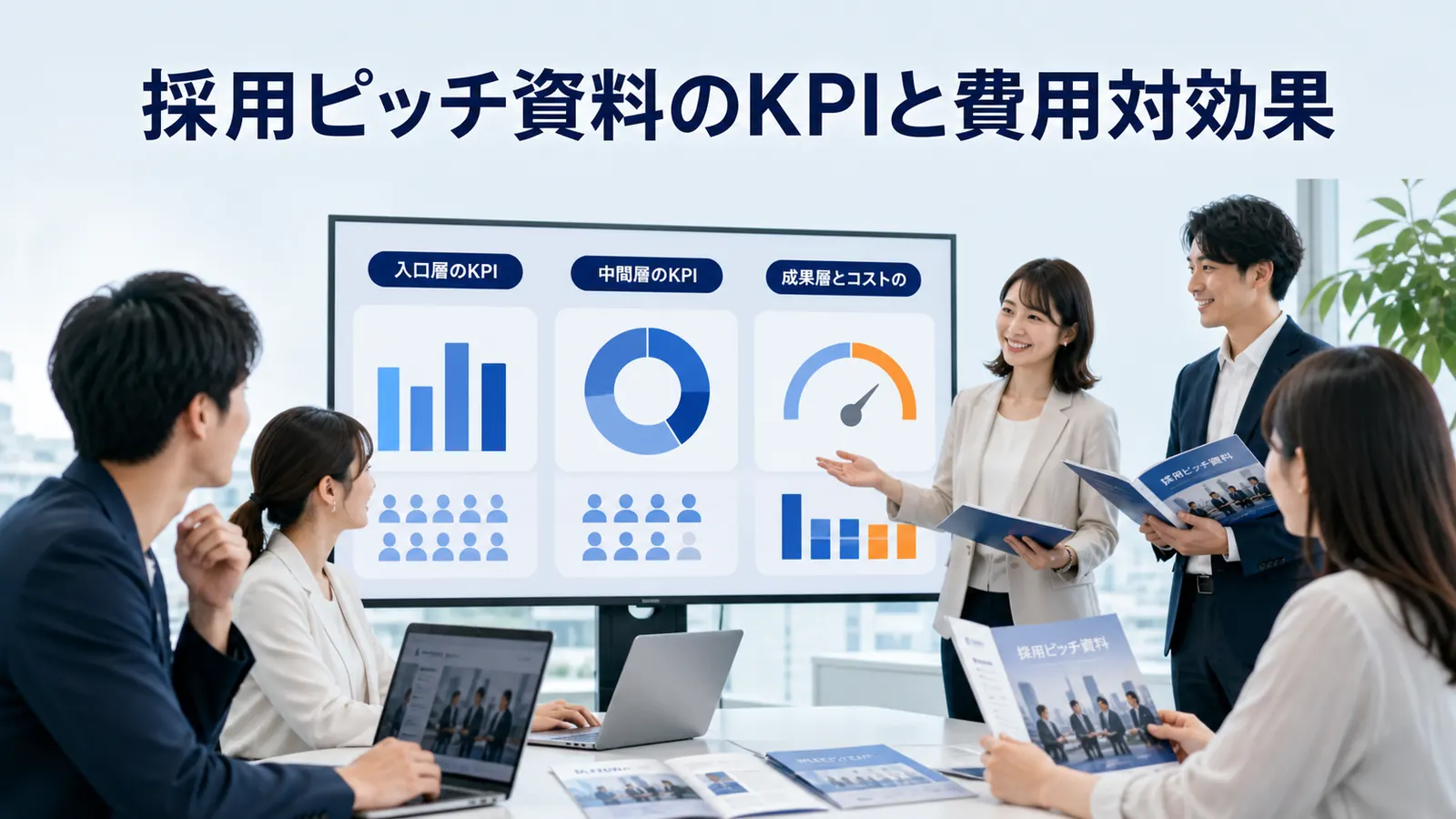 採用ピッチ資料のKPIと費用対効果