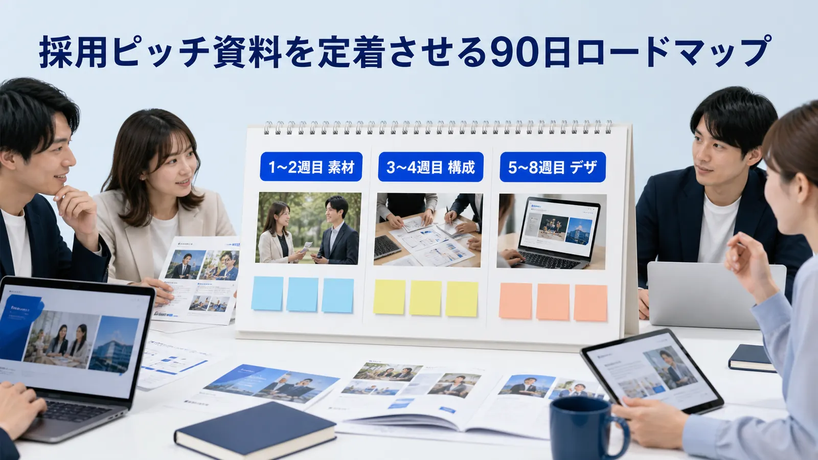 採用ピッチ資料を定着させる90日ロードマップ