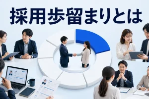 採用歩留まりとはを内容別のオリジナル構図で整理した解説画像